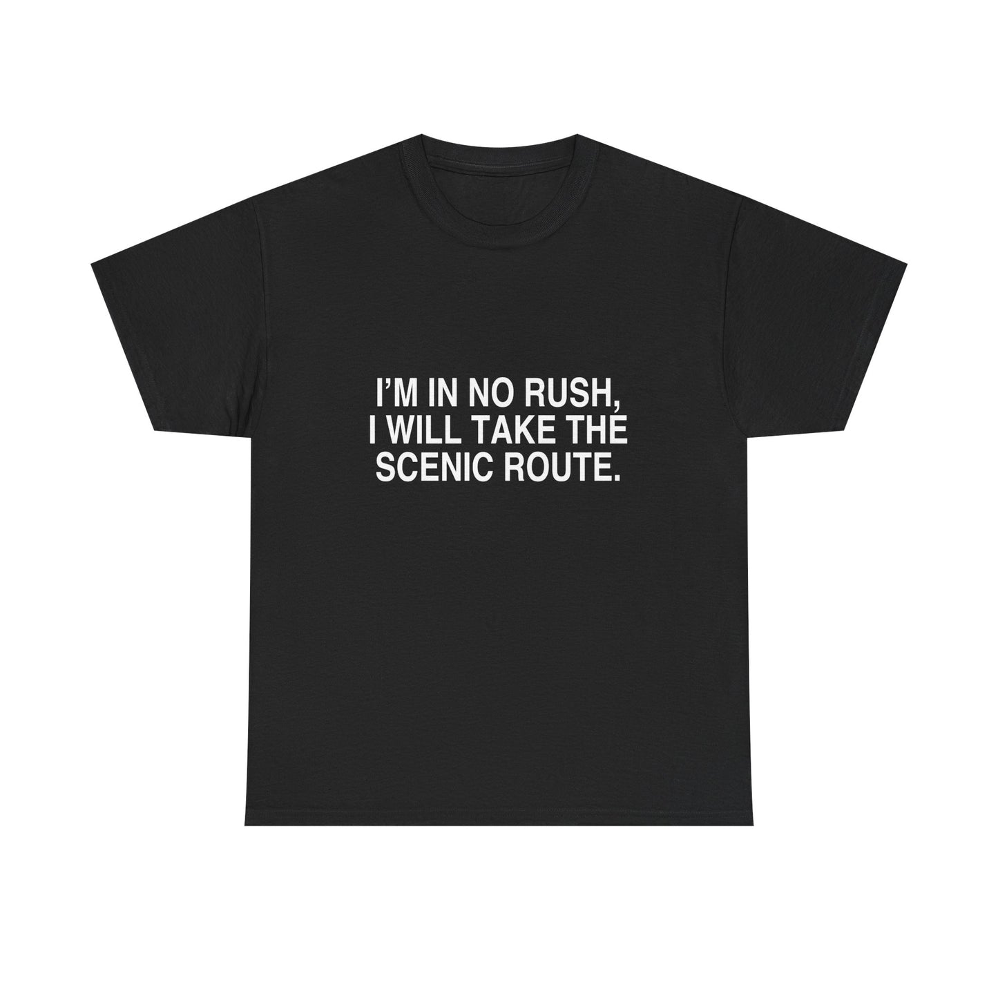 I'M IN NO RUSH, I WILL TAKE THE SCENIC ROUTE.