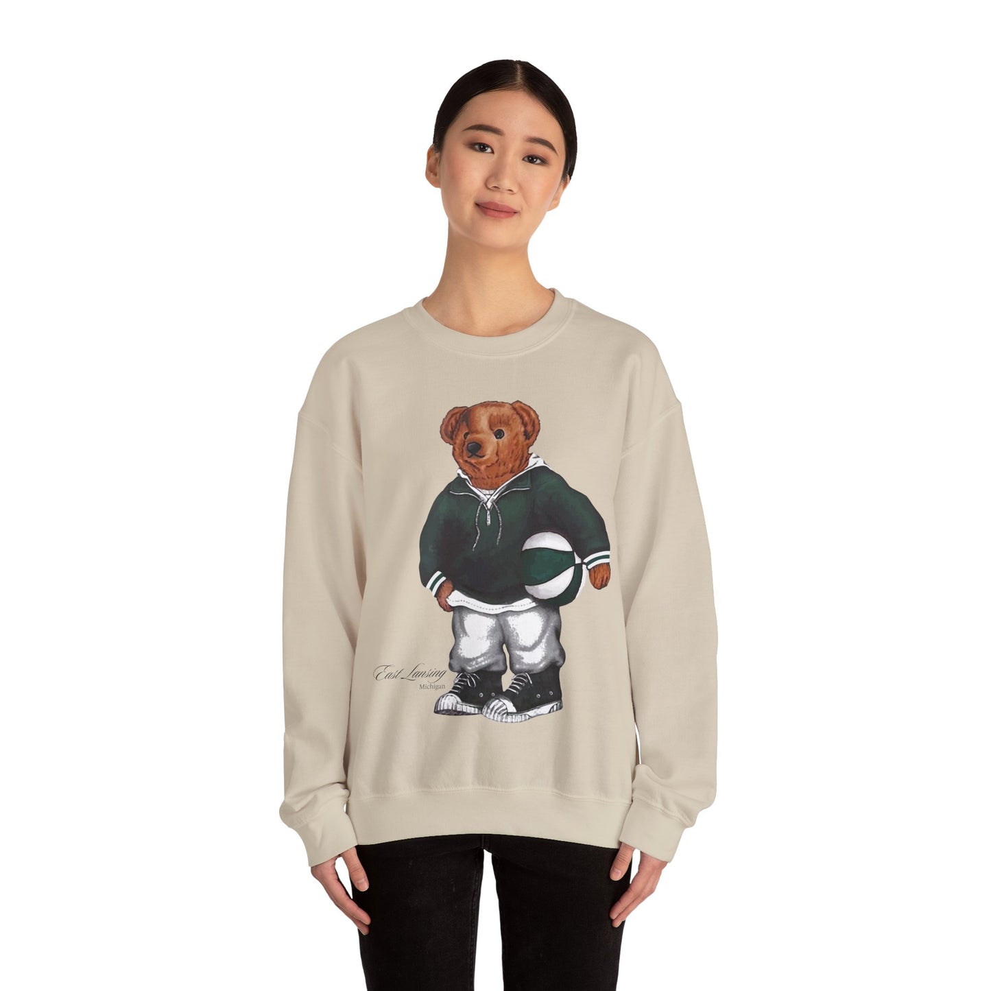 EAST LANSING BASKETBALL TEDDY SWEATSHIRT