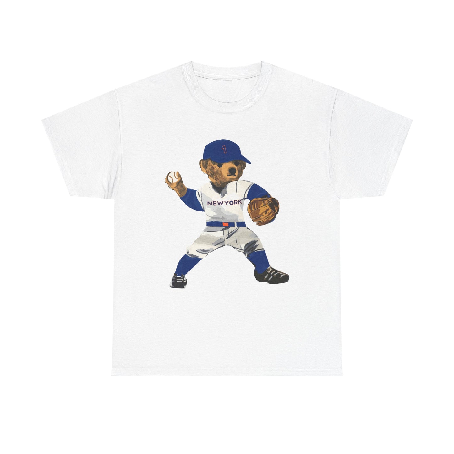NEW YORK "QUEENS" BASEBALL TEDDY T-SHIRT