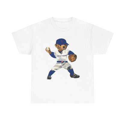 NEW YORK "QUEENS" BASEBALL TEDDY T-SHIRT
