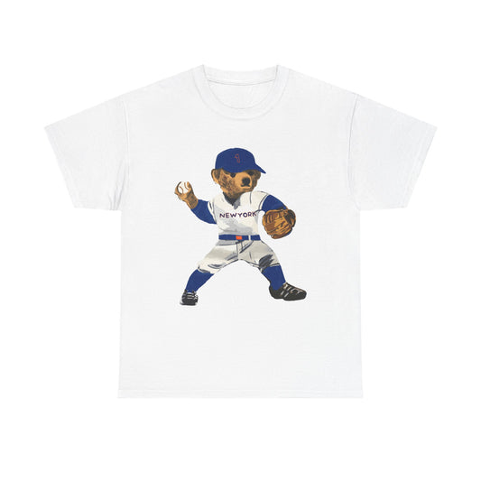 NEW YORK "QUEENS" BASEBALL TEDDY T-SHIRT