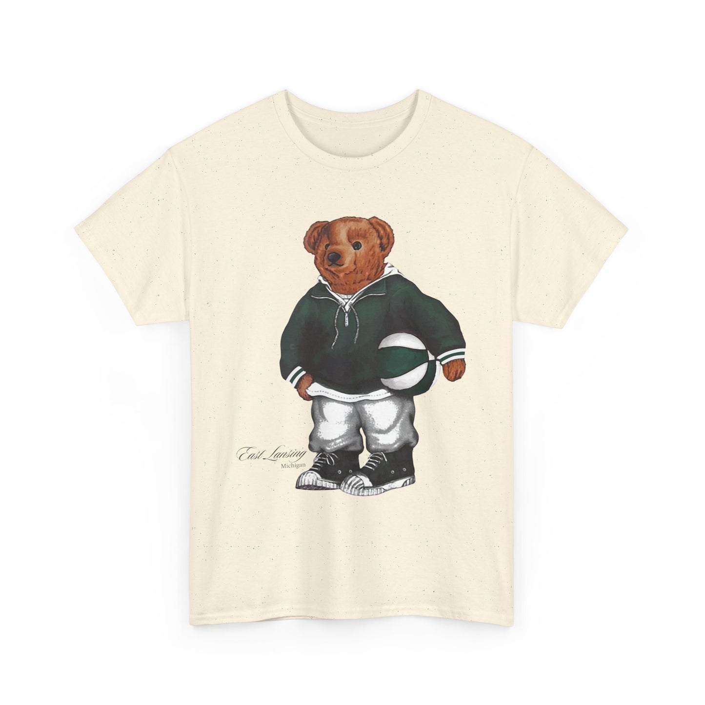 EAST LANSING BASKETBALL TEDDY T-SHIRT