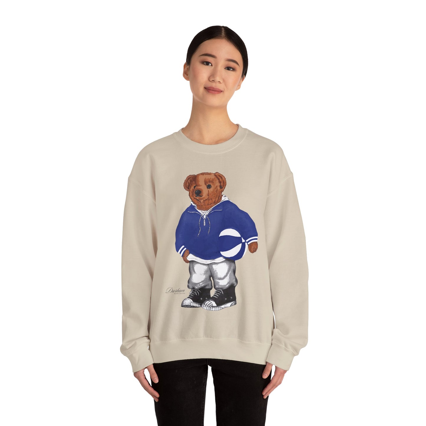 DURHAM NORTH CAROLINA BASKETBALL TEDDY SWEATSHIRT