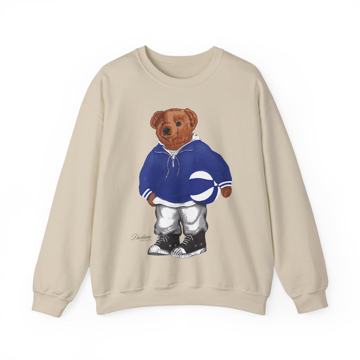 DURHAM NORTH CAROLINA BASKETBALL TEDDY SWEATSHIRT