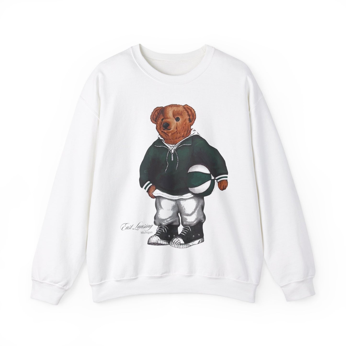 EAST LANSING BASKETBALL TEDDY SWEATSHIRT