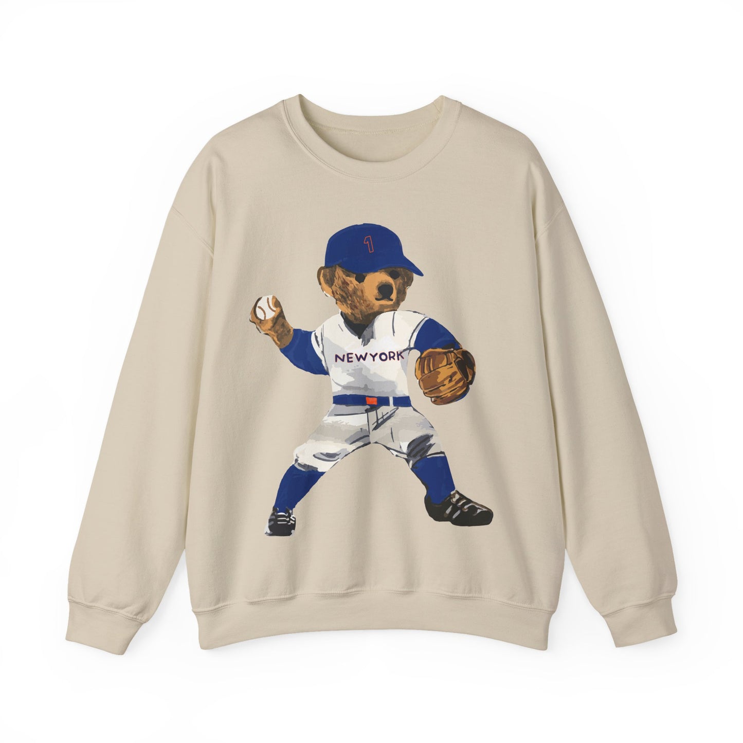 NEW YORK "QUEENS" BASEBALL TEDDY SWEATSHIRT