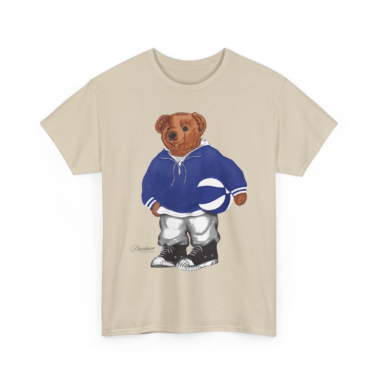 DURHAM NORTH CAROLINA BASKETBALL TEDDY T-SHIRT