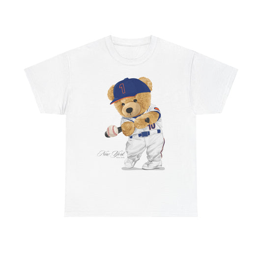 NEW YORK "QUEENS" BASEBALL TEDDY T-SHIRT