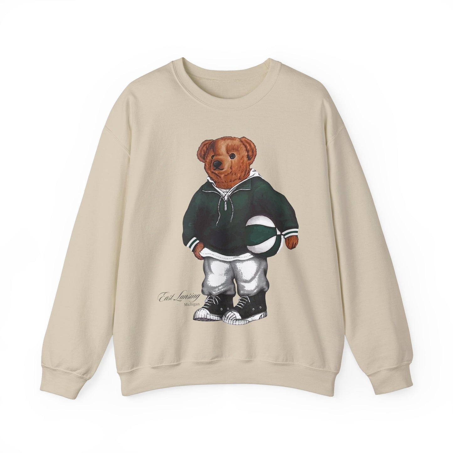 EAST LANSING BASKETBALL TEDDY SWEATSHIRT