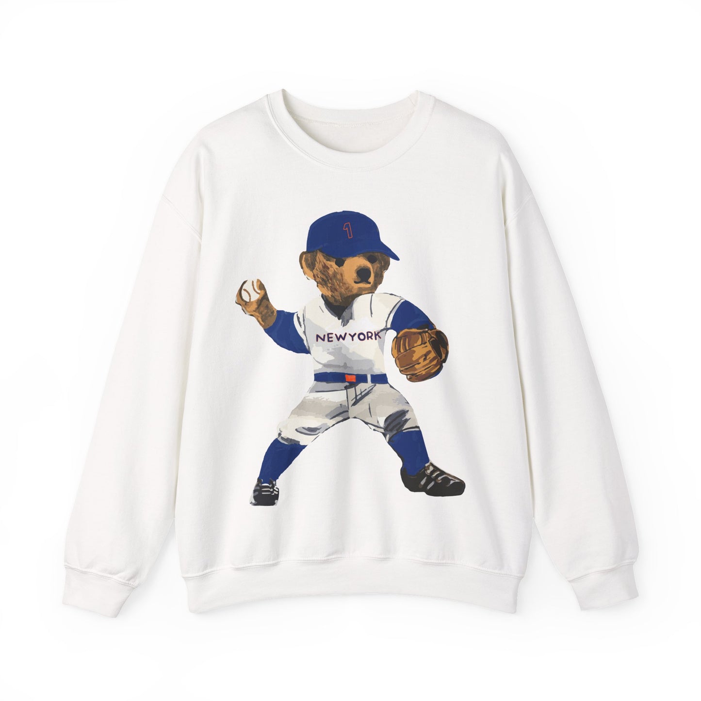 NEW YORK "QUEENS" BASEBALL TEDDY SWEATSHIRT