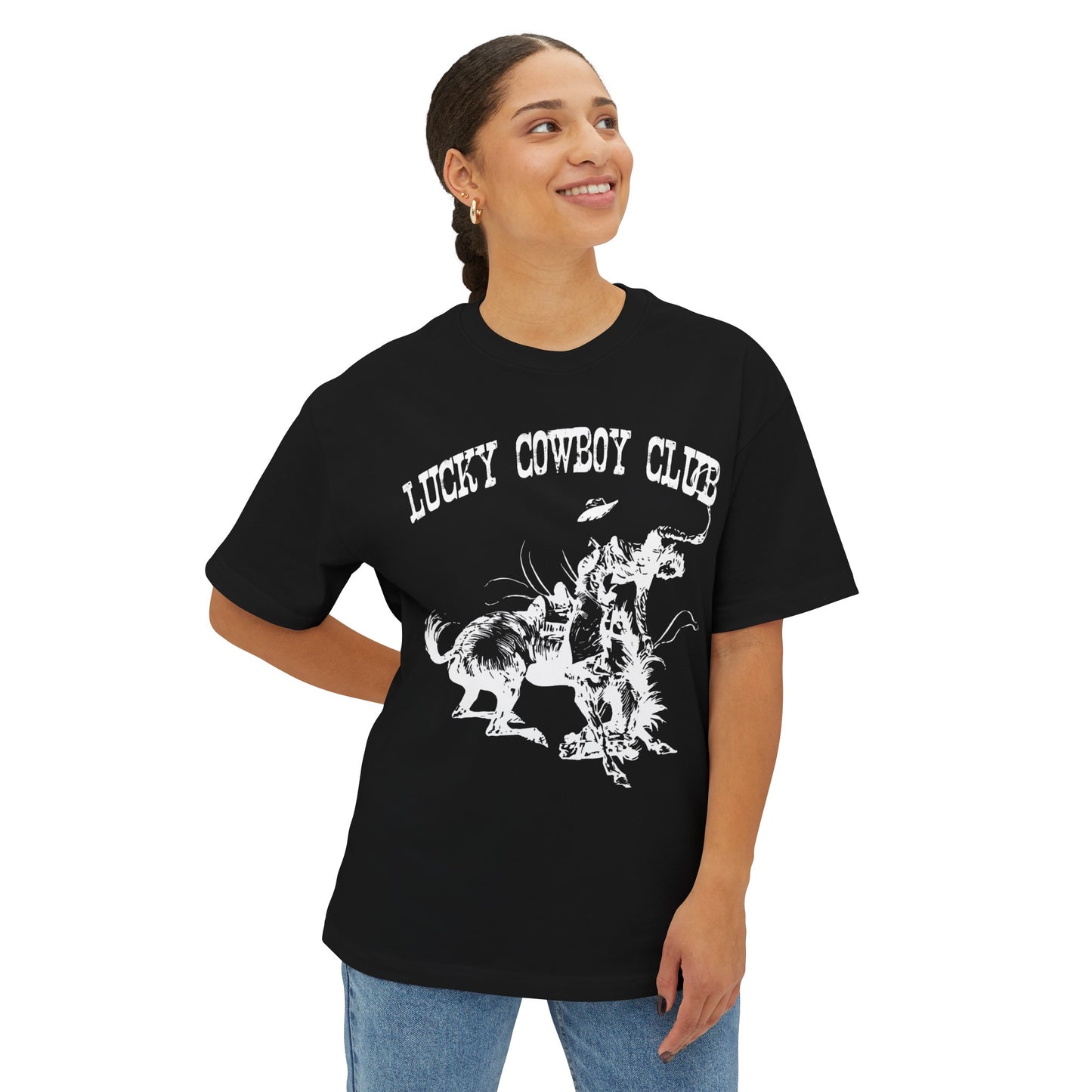 LUCKY COWBOY CLUB BOXY TEE