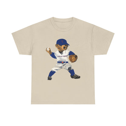 NEW YORK "QUEENS" BASEBALL TEDDY T-SHIRT