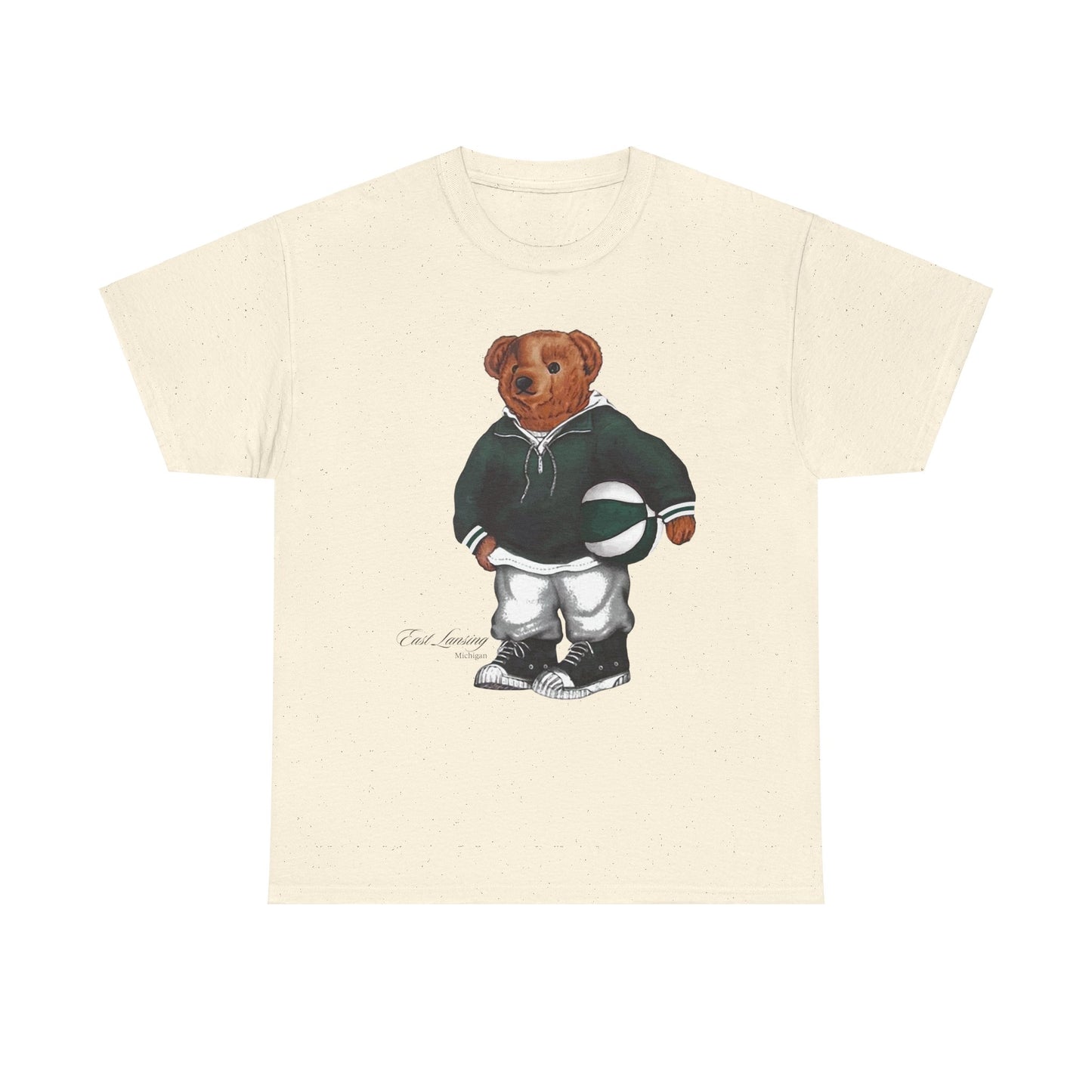 EAST LANSING BASKETBALL TEDDY T-SHIRT